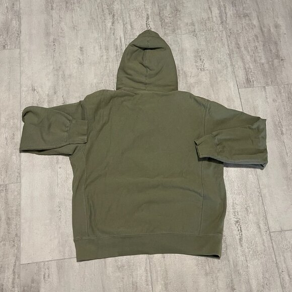 Supreme Cross Box Logo Hooded Sweatshirt - Olive - Picture 2 of 4